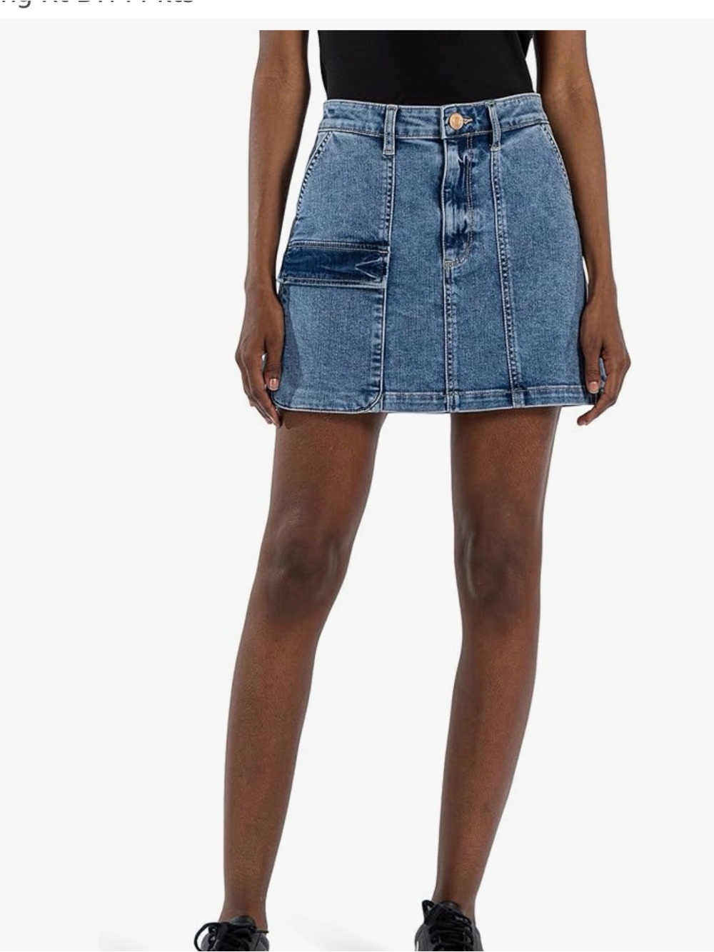 Kut from the Kloth Blue Denim Pocket Mini Skirt
